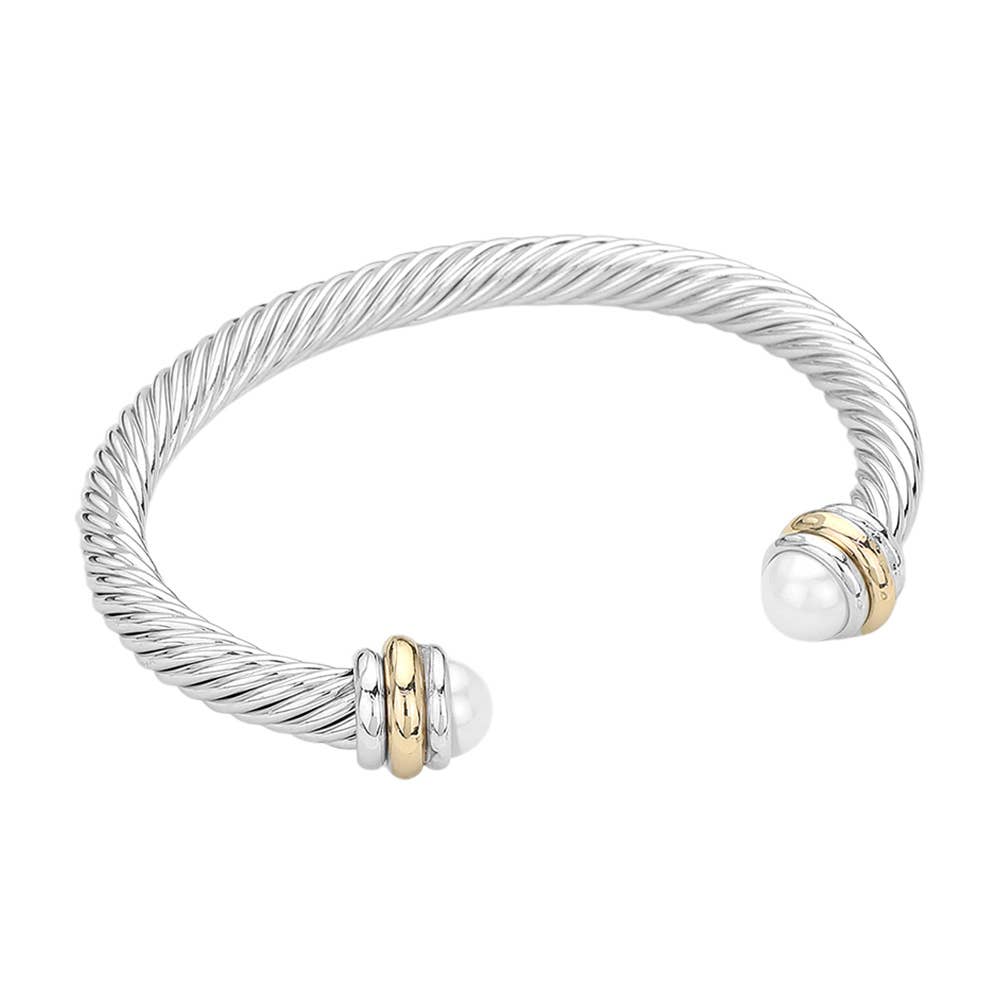 Twisted Rope Bracelet - Silver