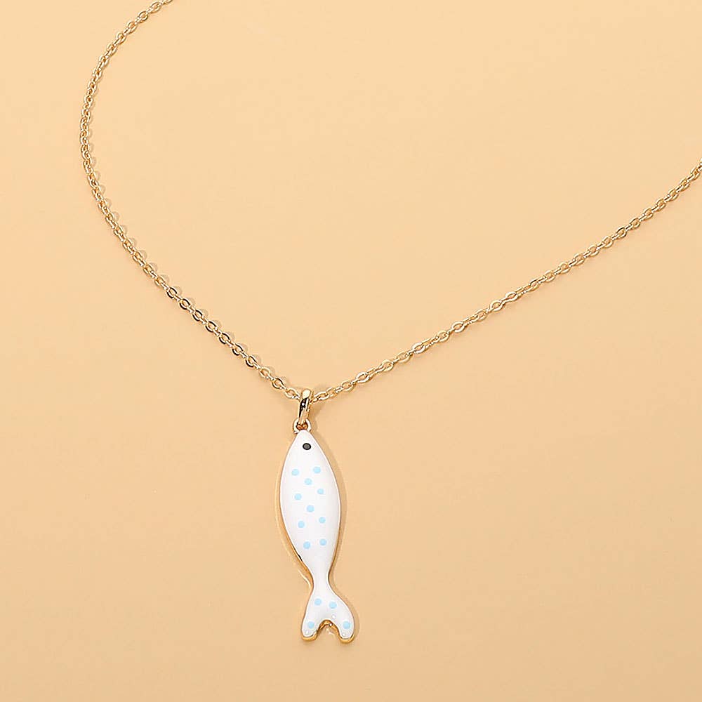 Fish Necklace: Blue