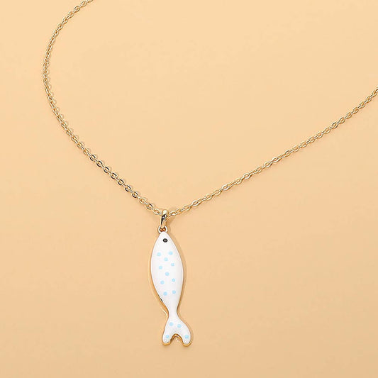 Fish Necklace: Blue