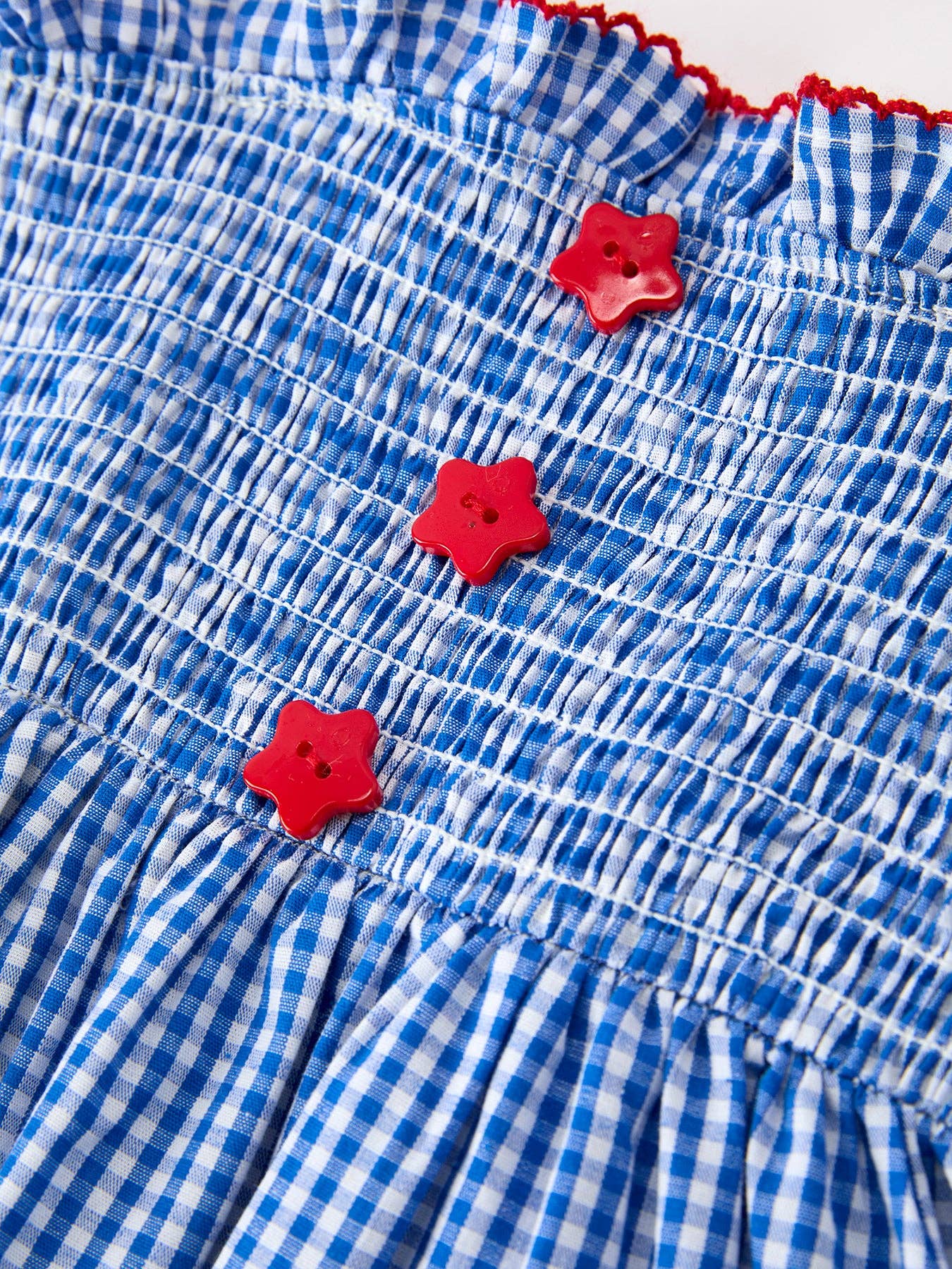 Girls 4th of July Plaid Bow Dress