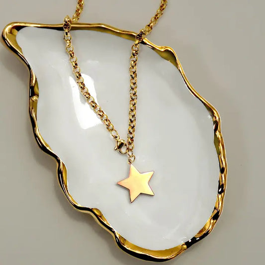 18K Stainless Steel Tarnish Free Star Necklace
