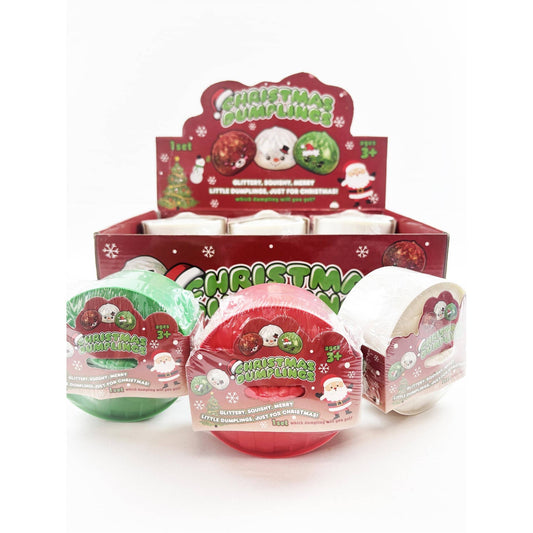 Christmas Dumpling Glitter Gel Squishy Toy