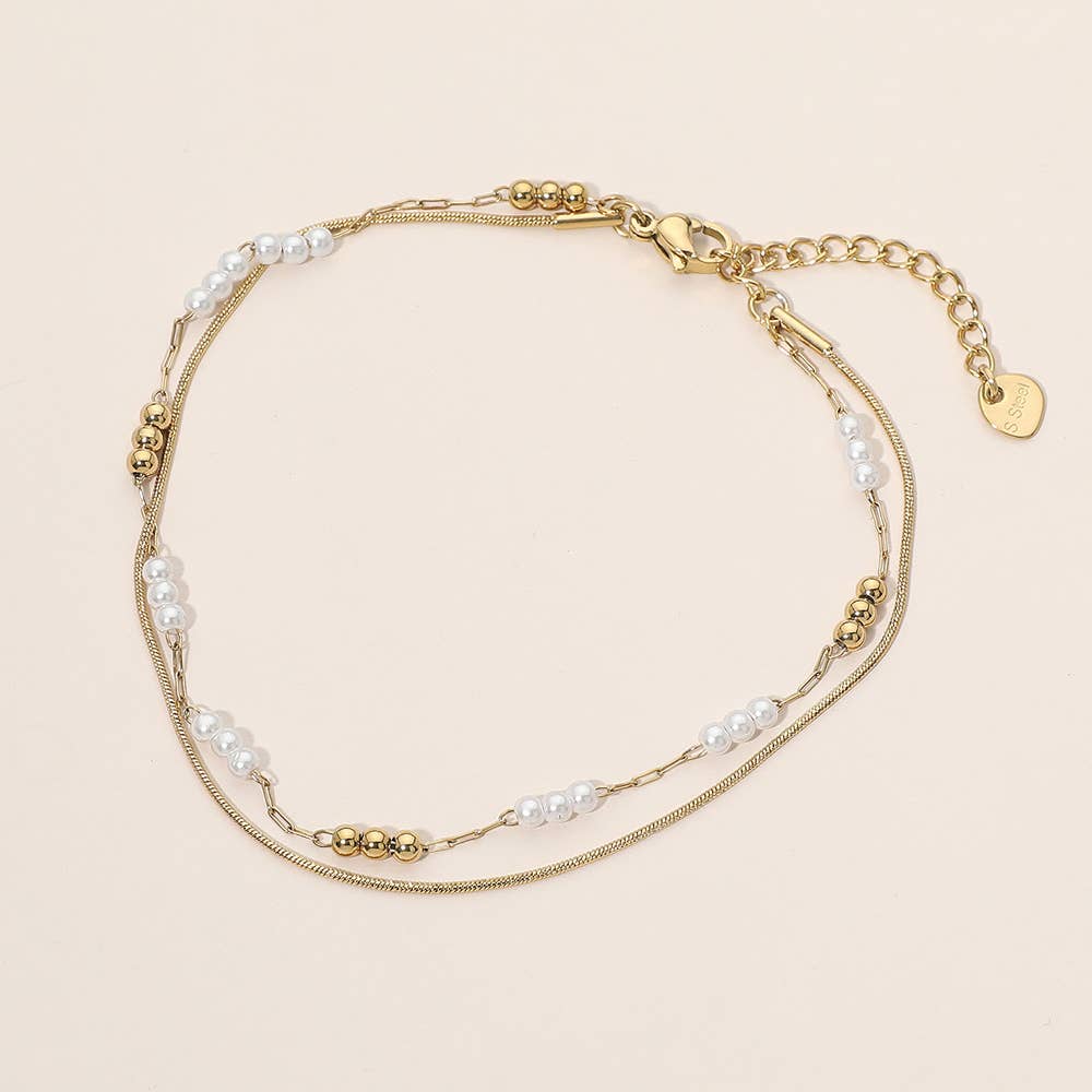 Stainless Steel Layered Anklet