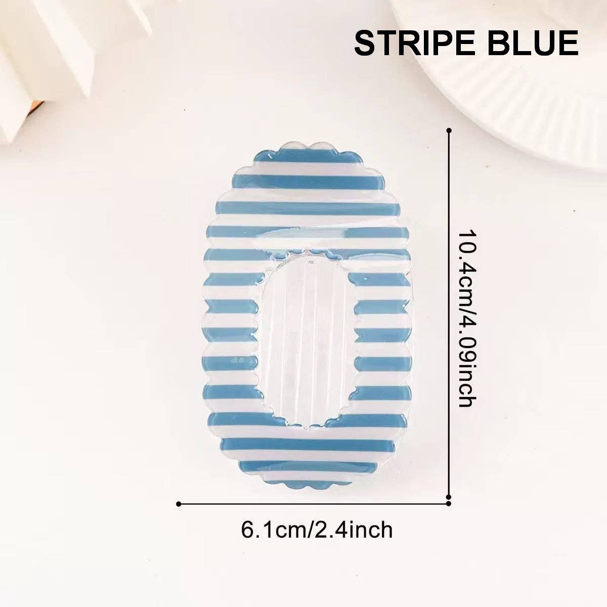 Striped Flat Claw Clip 2 colors