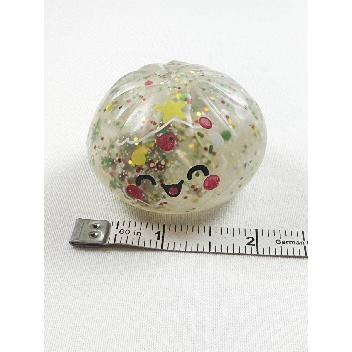 4pc Christmas Mini Dumpling Glitter Squishy Set