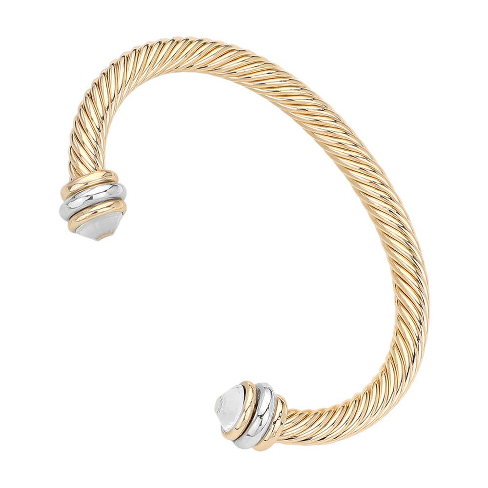 Twisted Rope Bracelet - Gold