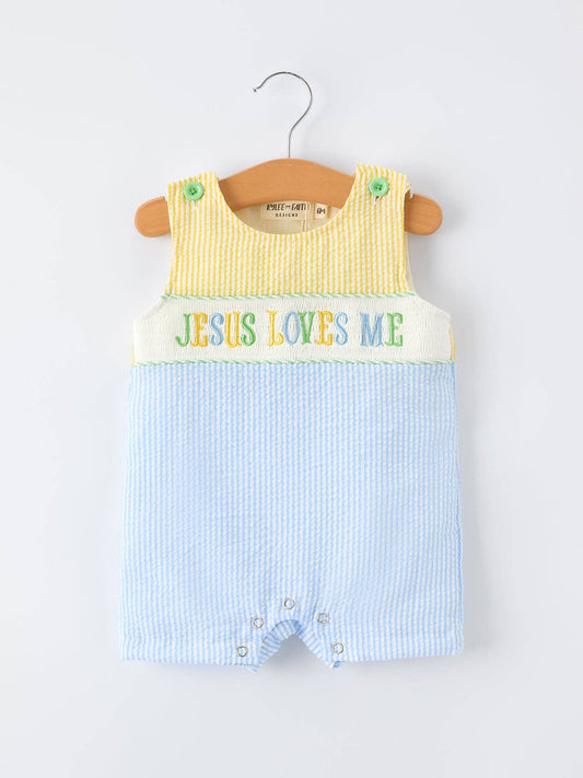 "Embroidered Baby Boy Romper