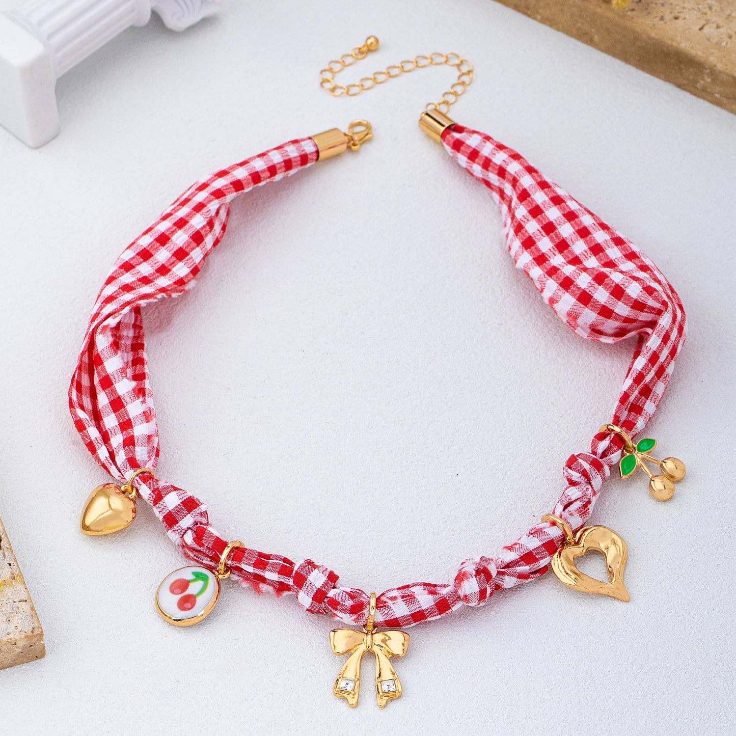 Patriotic Picnics Scarf Charm Necklace