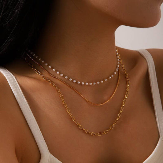 18K Tarnish free layer necklace