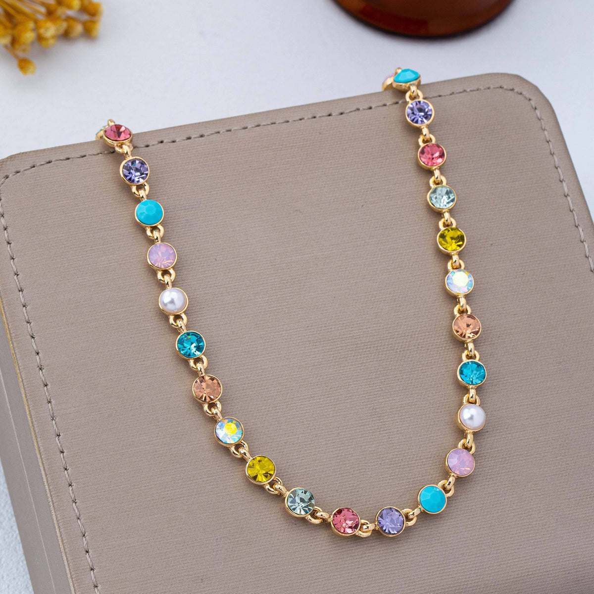 Crystal and Pearl Necklace