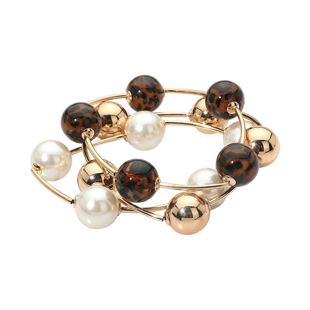 Animal Print Layered Bracelets