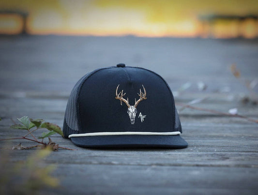 European Skull — All Black Rope Hat