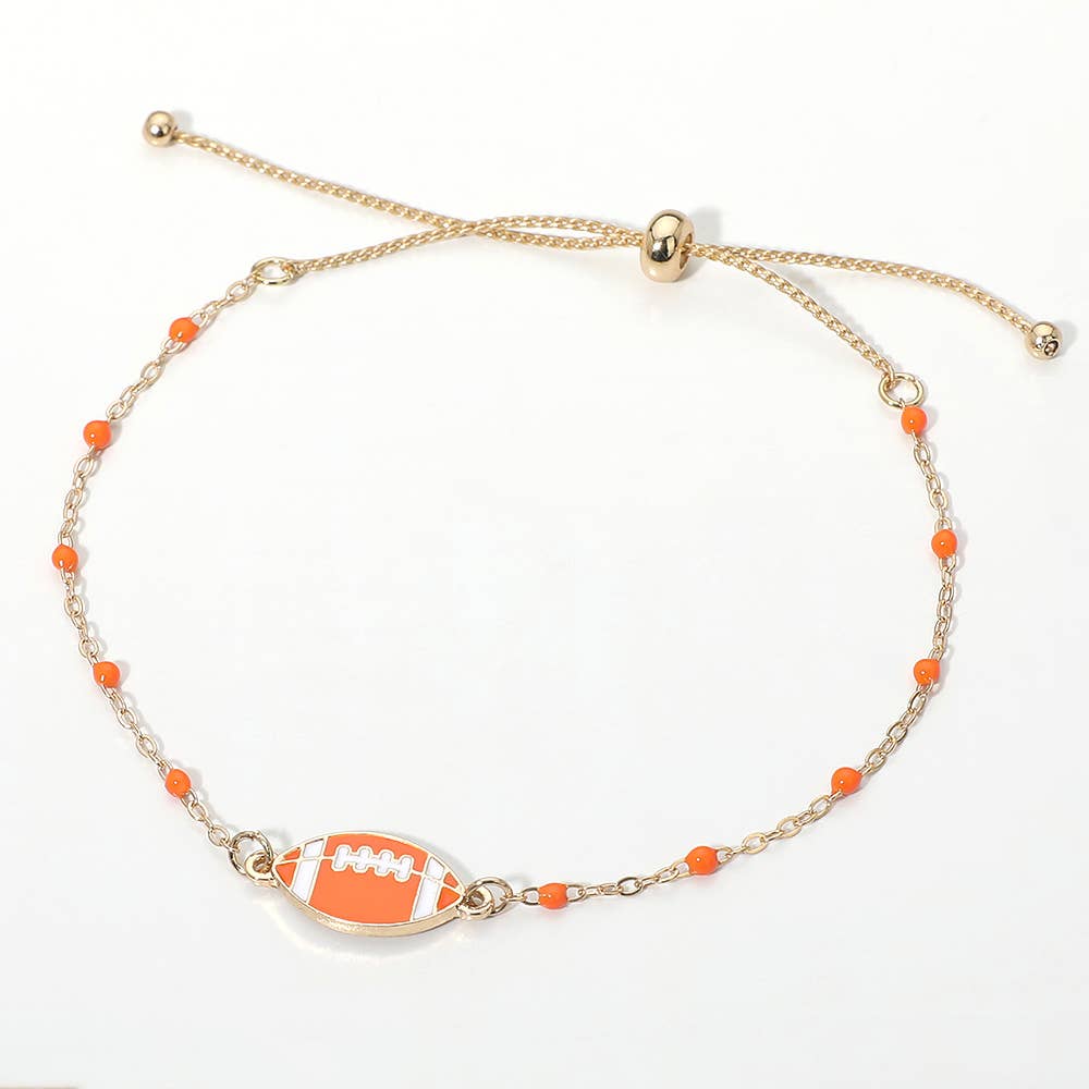 Football Dainty Gameday Pull Tie Bracelet