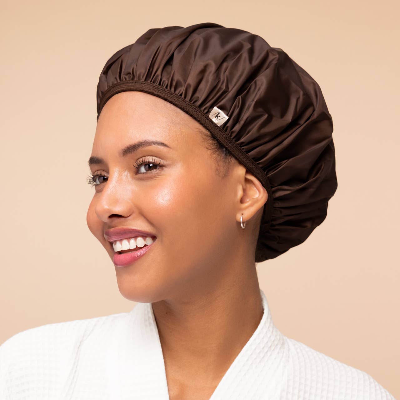 Kitsch Shower Cap 2pc Set - Terracotta & Brown