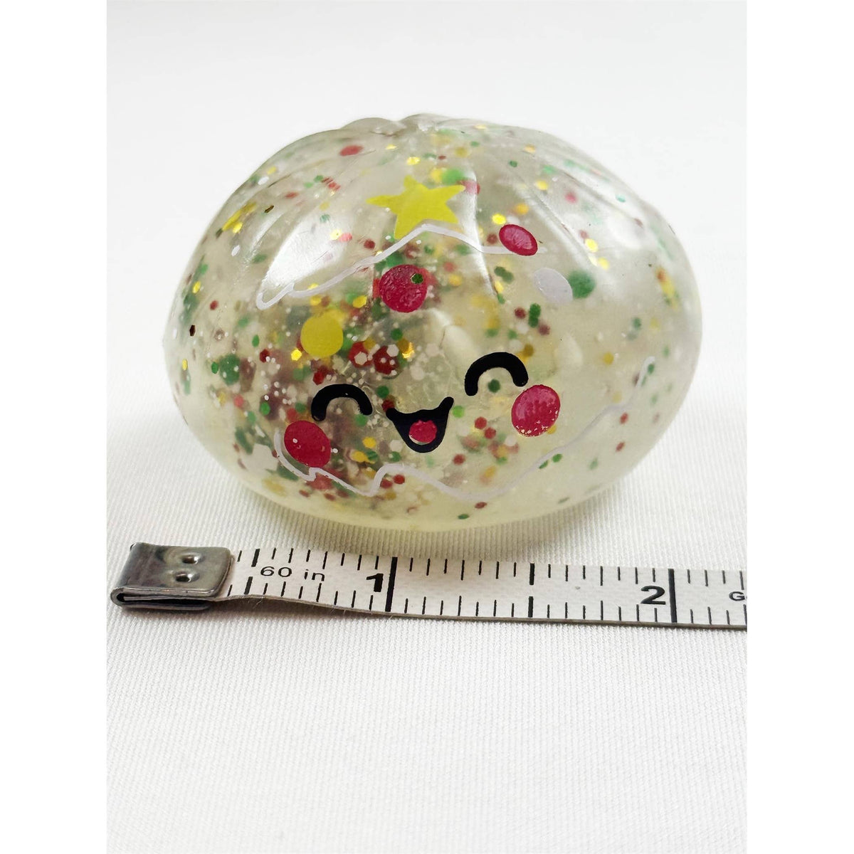 4pc Christmas Mini Dumpling Glitter Squishy Set