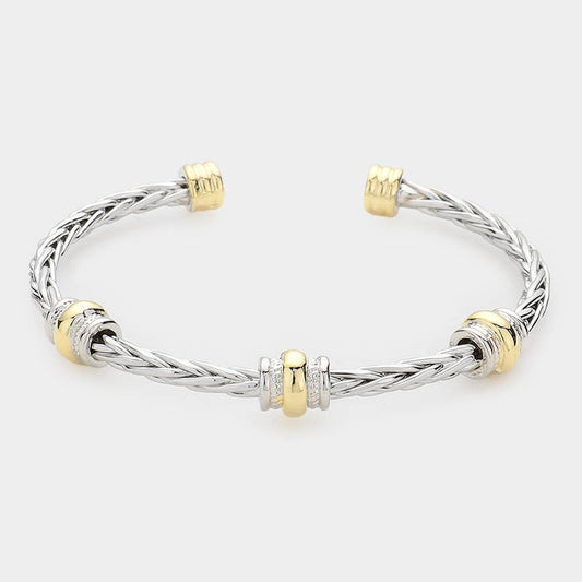 Mixed Metal Cuff Bracelet