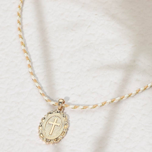 Thread Cross Necklace