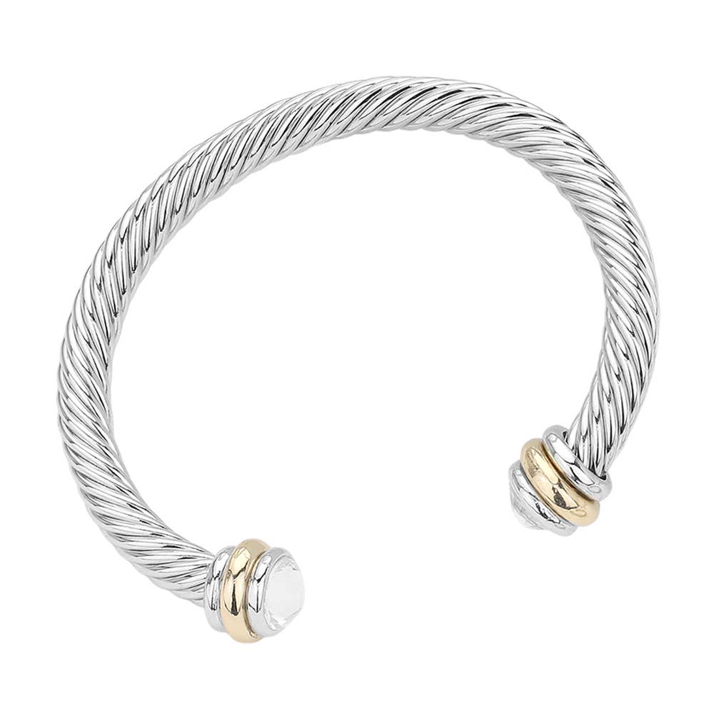 Twisted Rope Bracelet - Silver