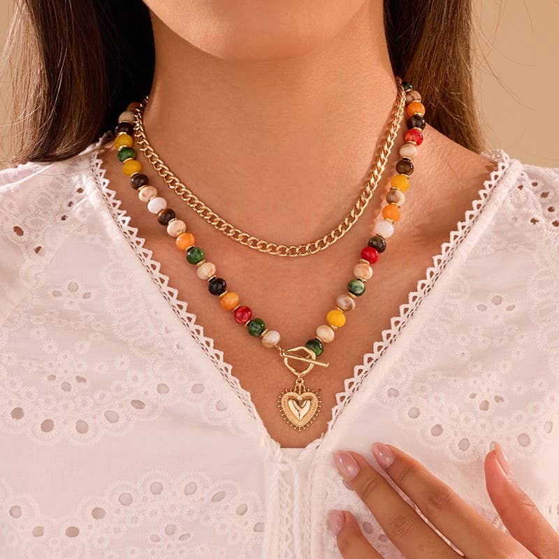 Multi Layer Beaded Necklace