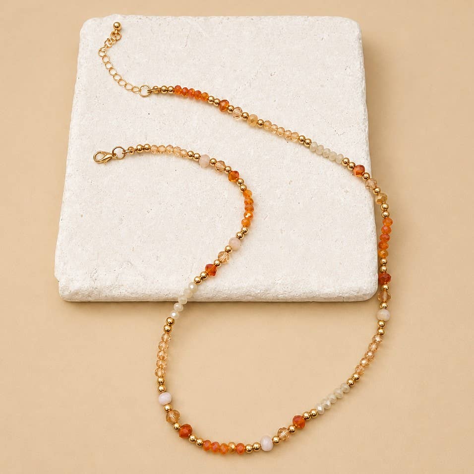 Gold Accent Beaded Necklace