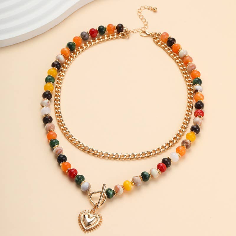 Multi Layer Beaded Necklace