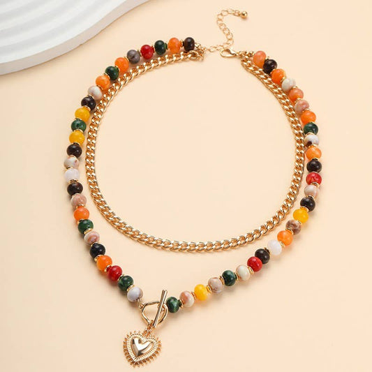 Multi Layer Beaded Necklace