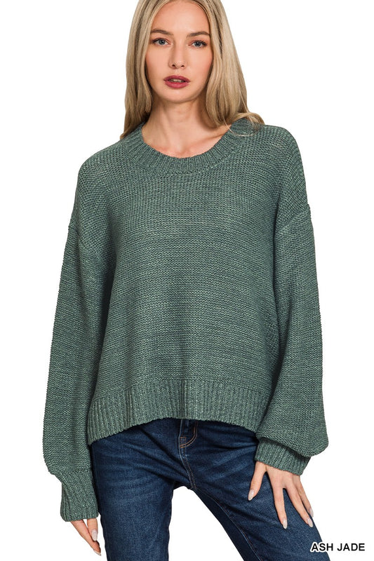Oversized Balloon Sleeve Sweater